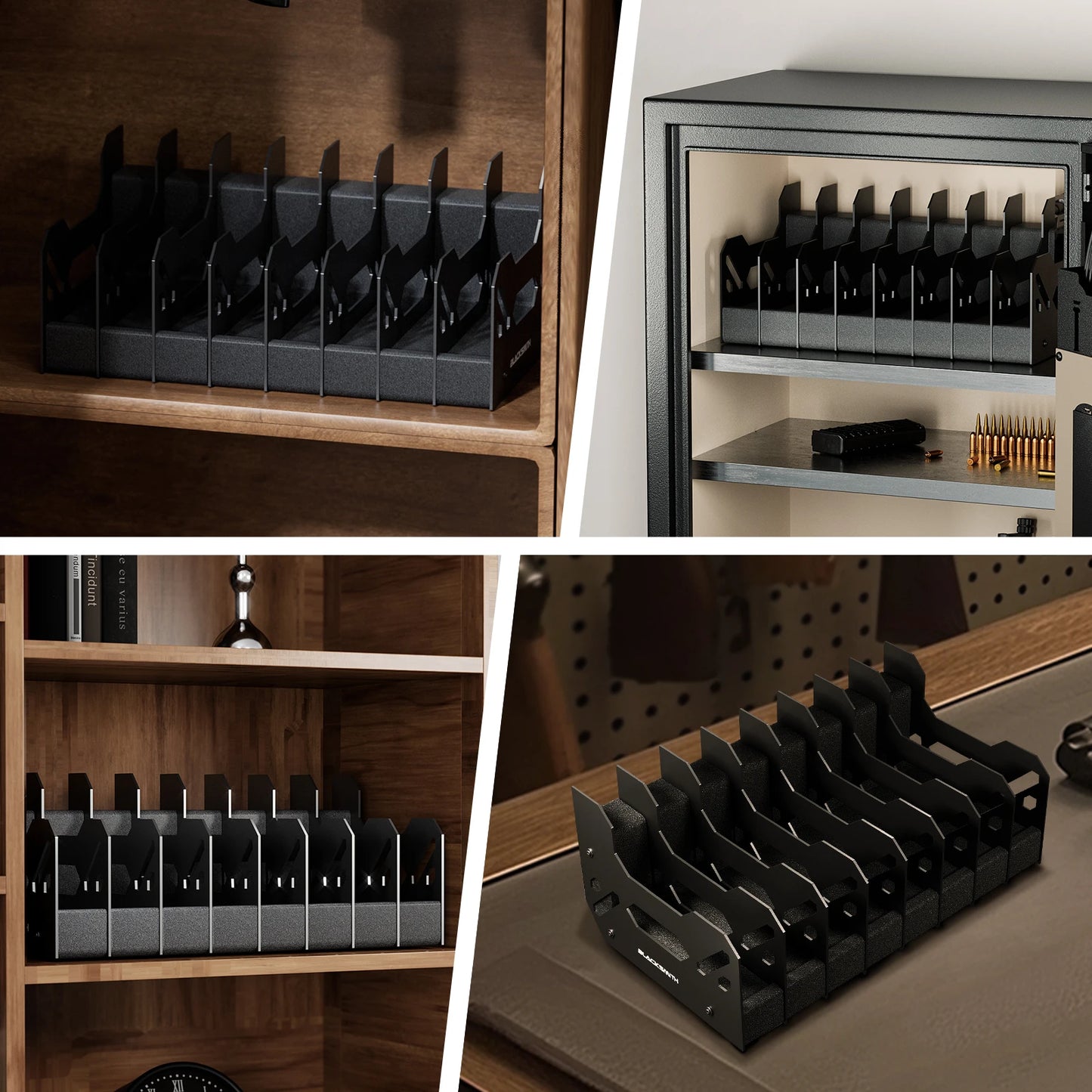Pistol Holder Gun Rack By Black 4/5/6 Slots