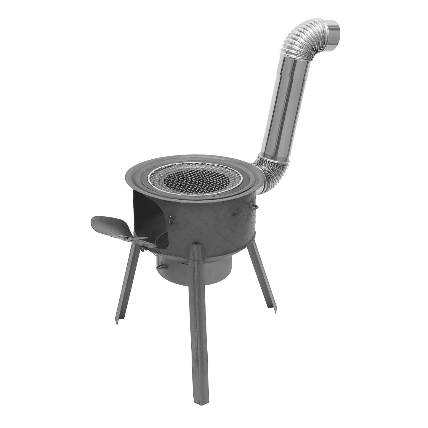 Portable Camping Wood Stove For Outdoor Heating And Cooking