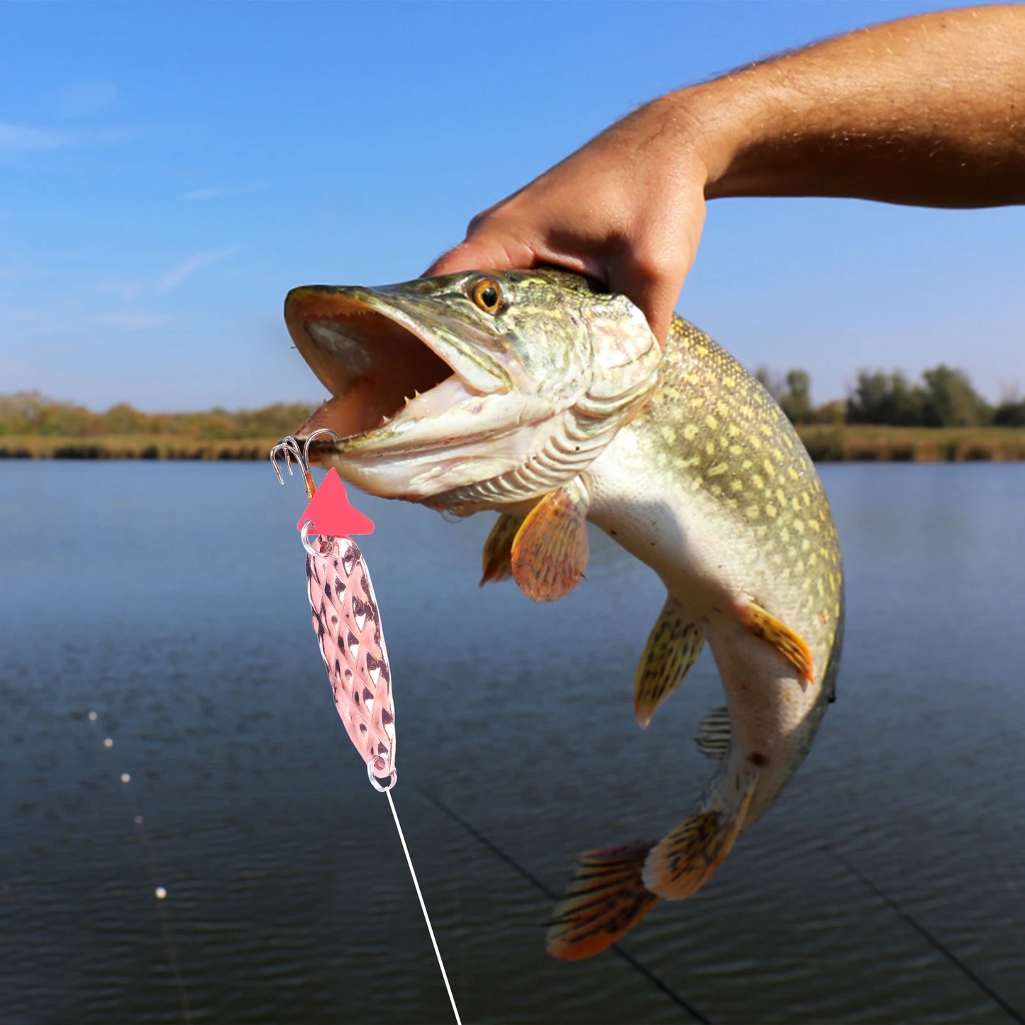 Metal Spoons Lures Rotating Vibration Fishing Bait For Trout