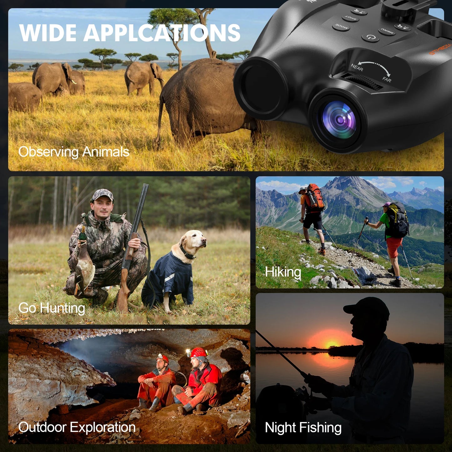 Hign-concerned Chemical N4 Night Vision Goggles With 5x Zoom