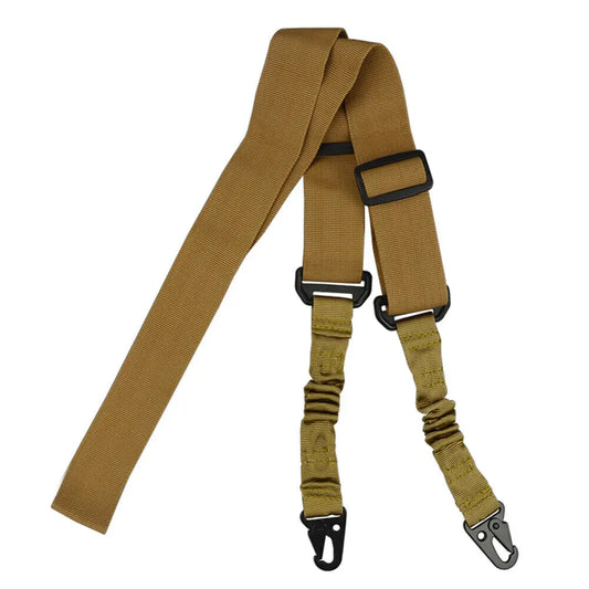 Two Points Rifle Sling With Length Adjuster And Metal Hook