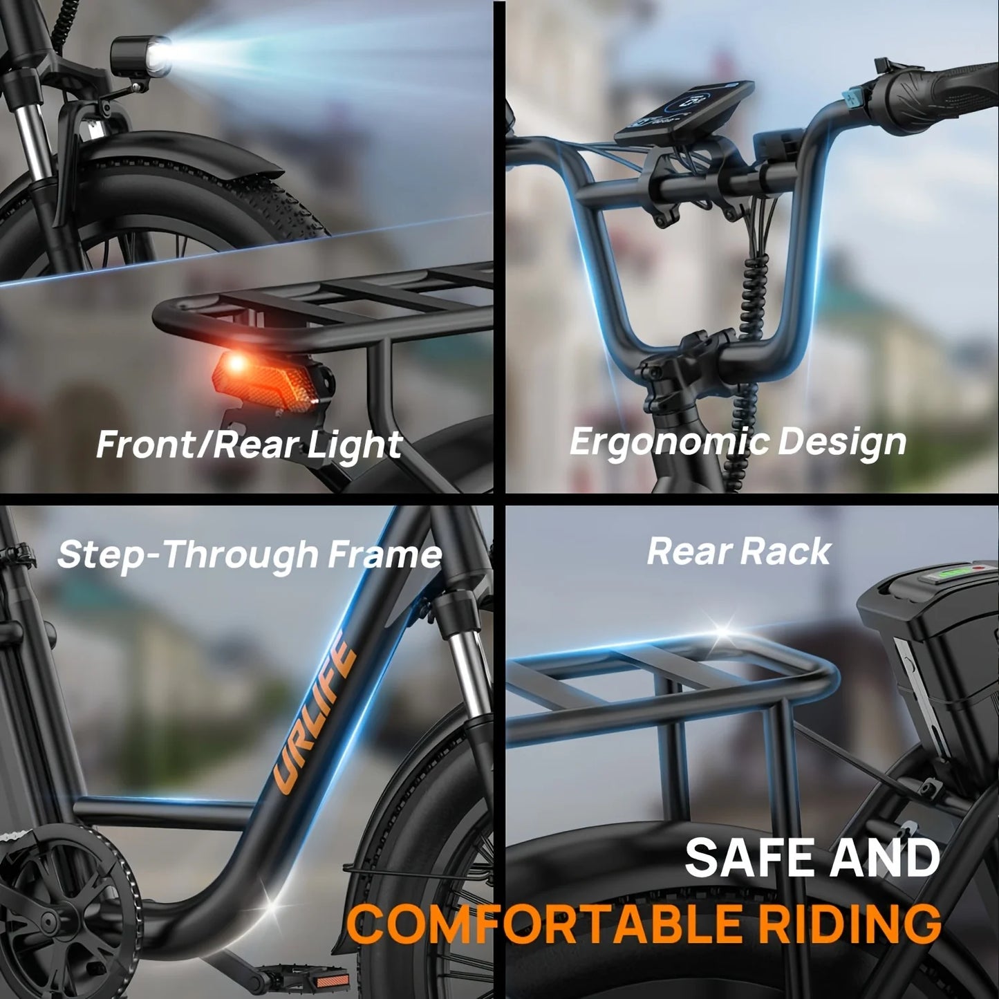 URLIFE E20 1000W Electric Bike 48V 13Ah Removable Battery
