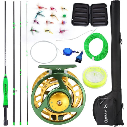 Fly Fishing Starter Kit 6 Weight Rod For Freshwater Saltwater