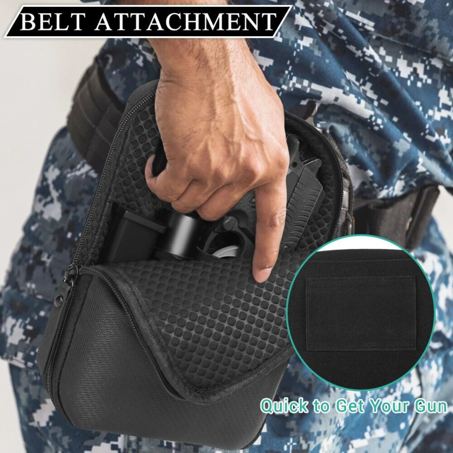 Hand Options Concealed Carry Gun Pouch Holster For Waist Belt