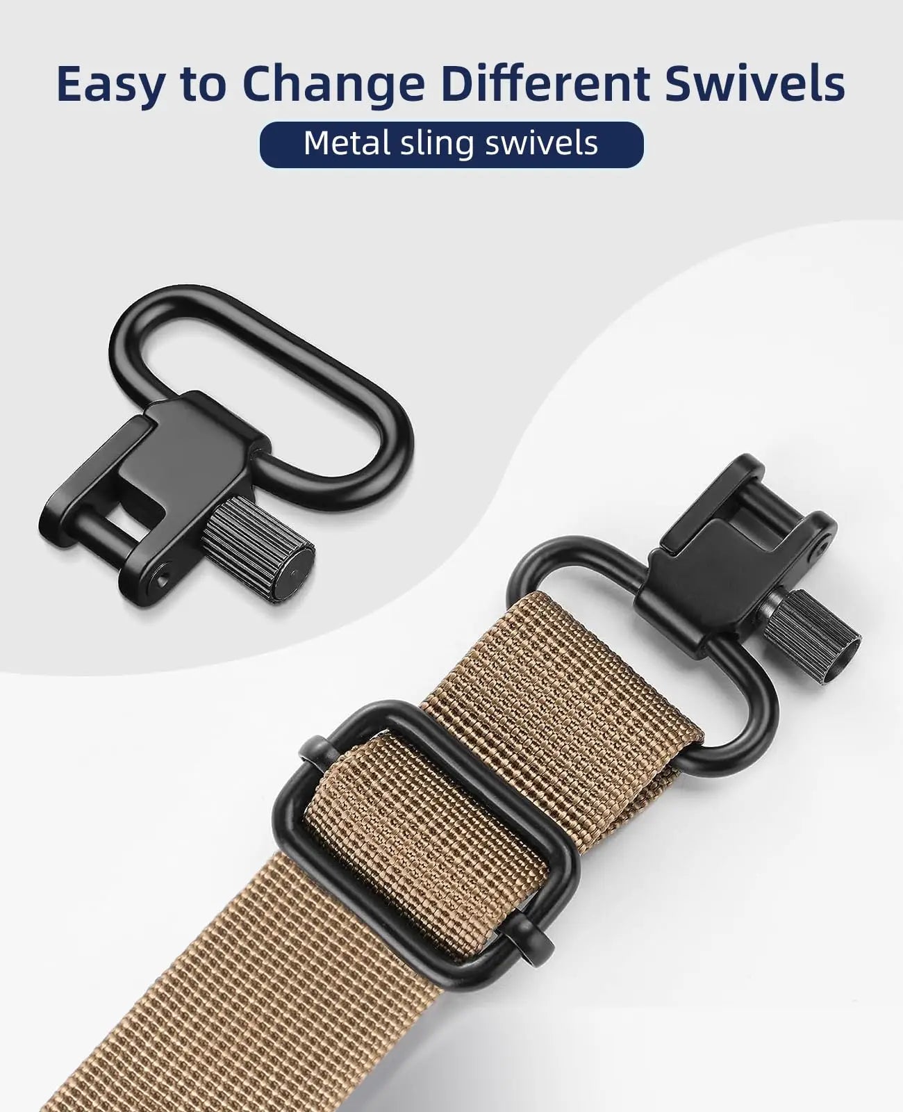 CVLIFE EZshoot Two Point Sling Swivels Neoprene Padded Rifle Sling