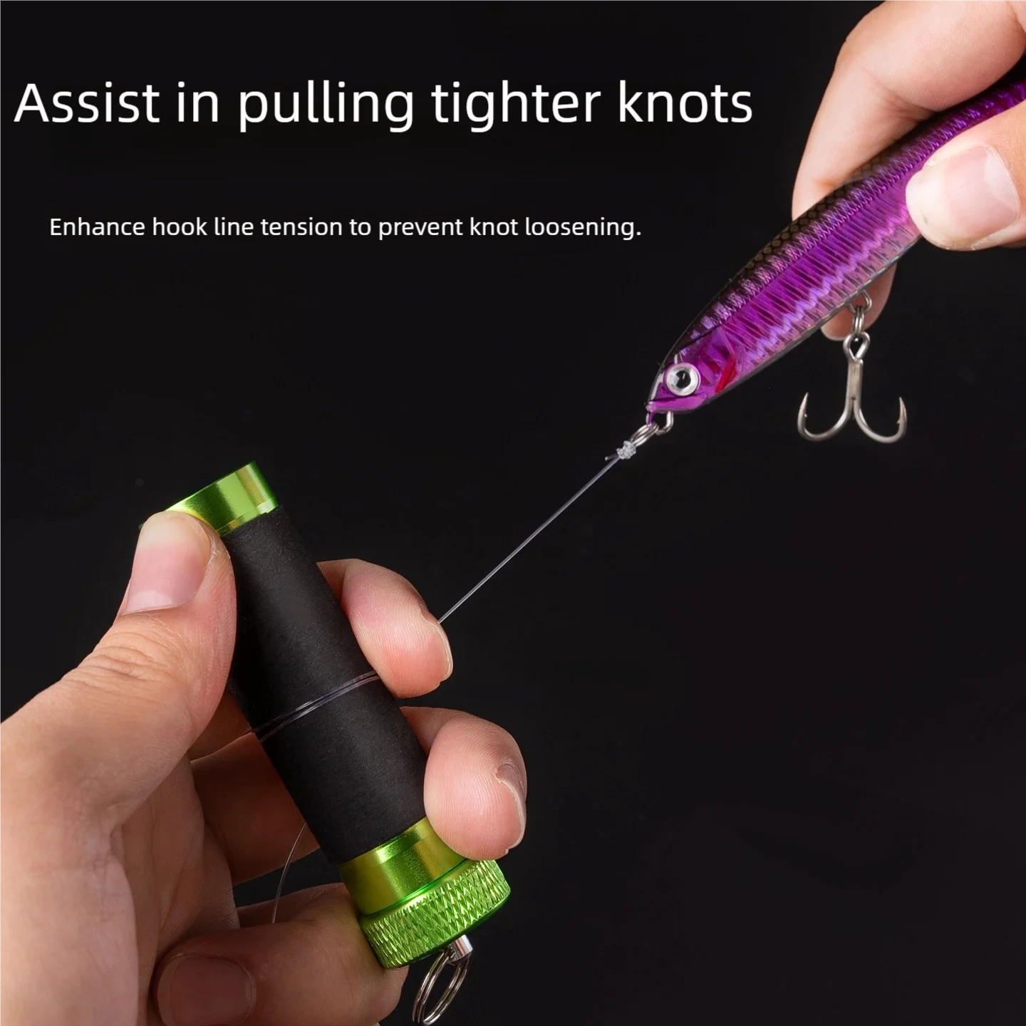 LINNHUE Line Pull Rod Aluminum Alloy Fishing Tool Anti Slip