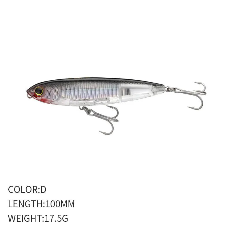 YTYIN Surface Pencil Lure Swimbait Topwater for Bass Trout