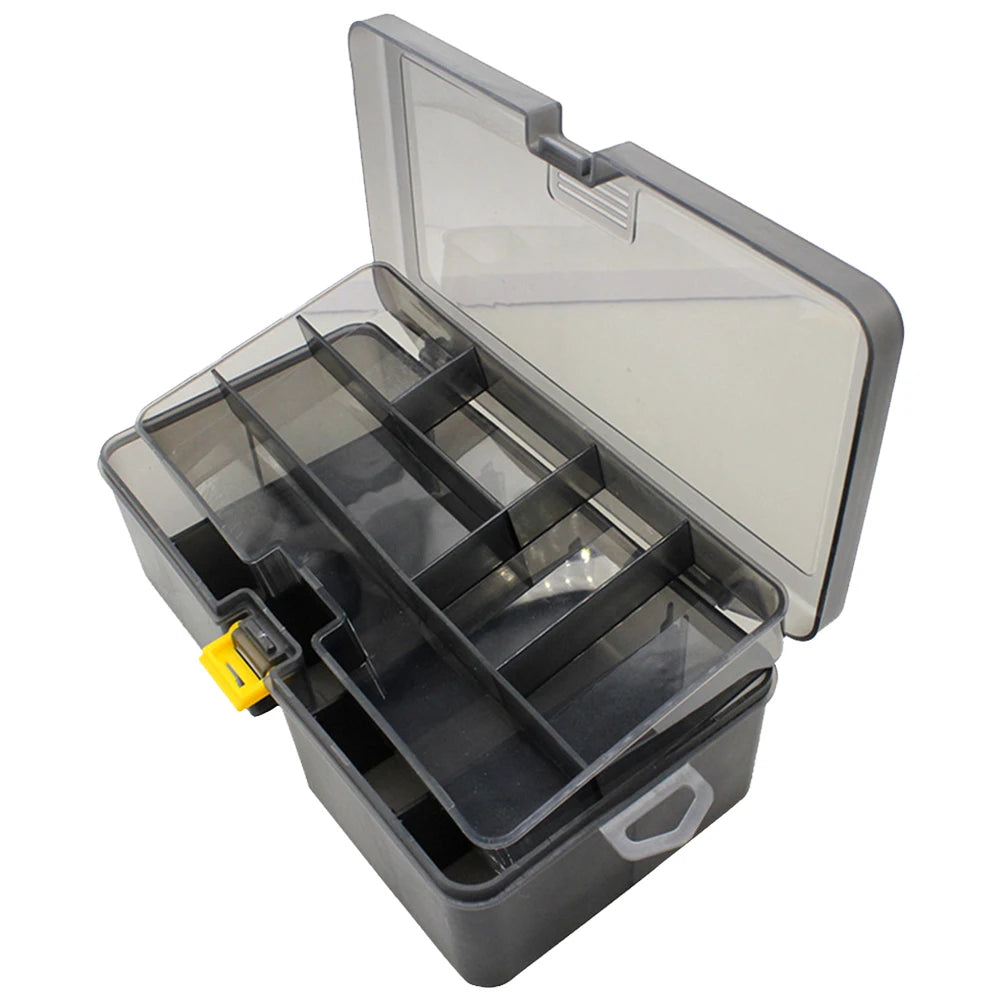 Shunmaii Double Layer Fishing Box With Adjustable Dividers For Bait
