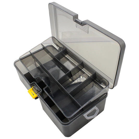 Shunmaii Double Layer Fishing Box With Adjustable Dividers For Bait