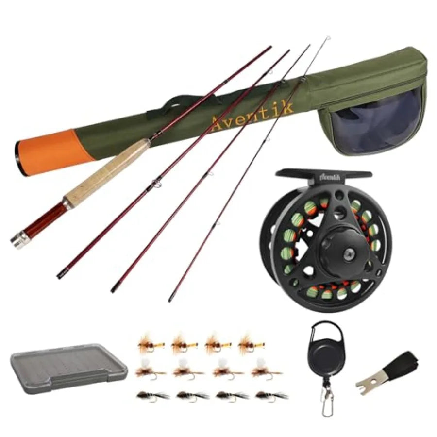 Extreme Fly Fishing Combo Kit Starter Rod And Reel Travel Case