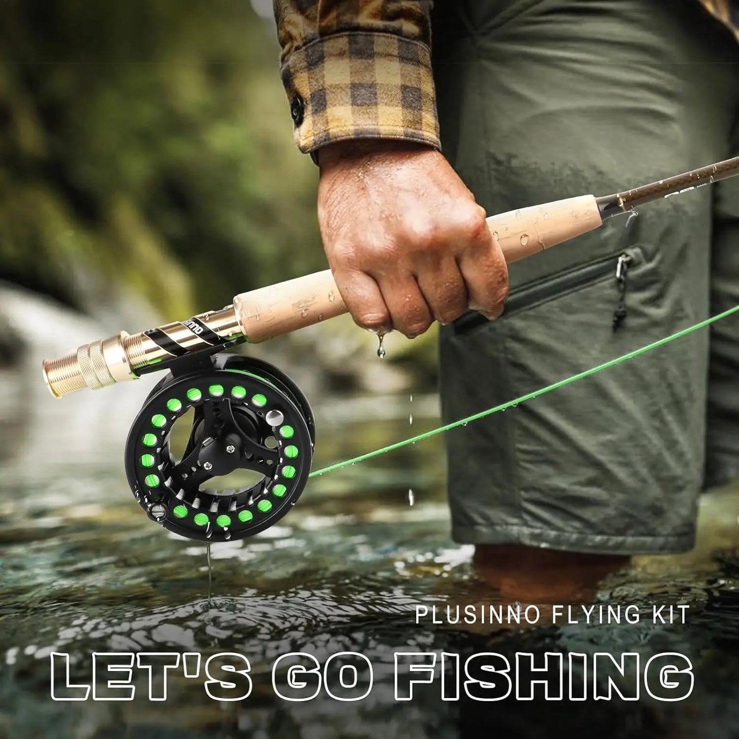 Lightweight Graphite Fly Rod And Reel Starter Kit With Bag