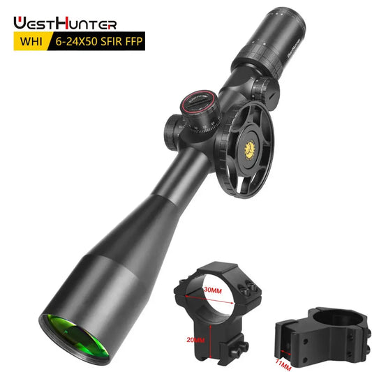 WestHunter WHI 6-24X50 SFIR FFP Riflescope Illuminated Sights