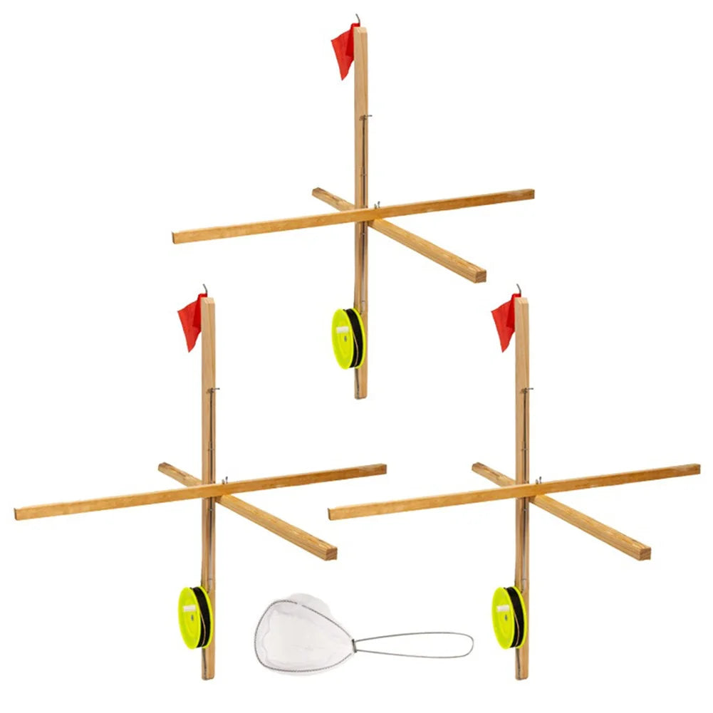 Hign-concerned Ice Fishing Tip Up Set With Spoon Net