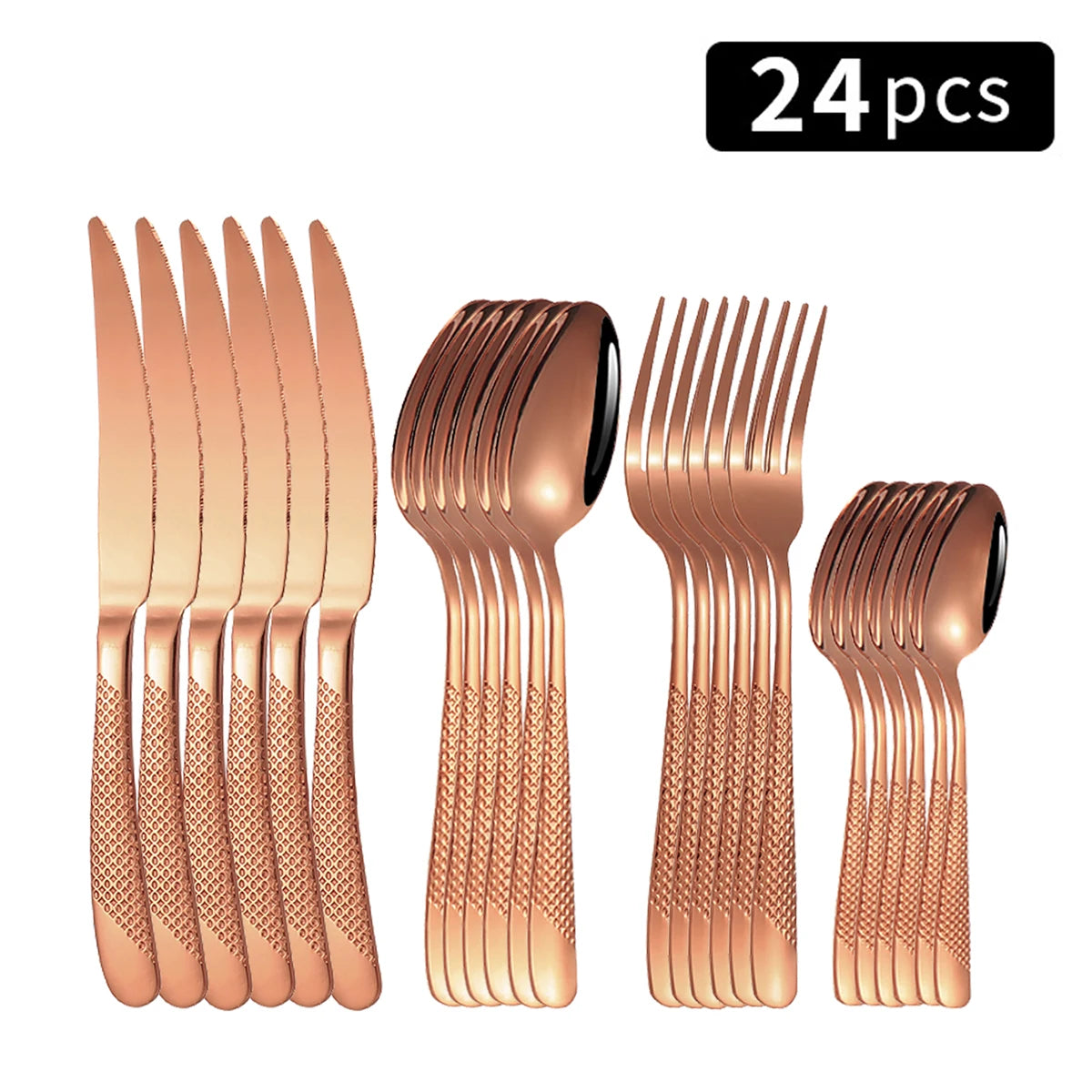 Choice Star Diamond 24pc Stainless Steel Flatware Set