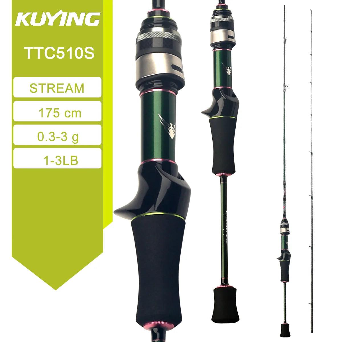 KUYING TETON Stream Rod Fast Action 6-10 Lb 0.3-8 G