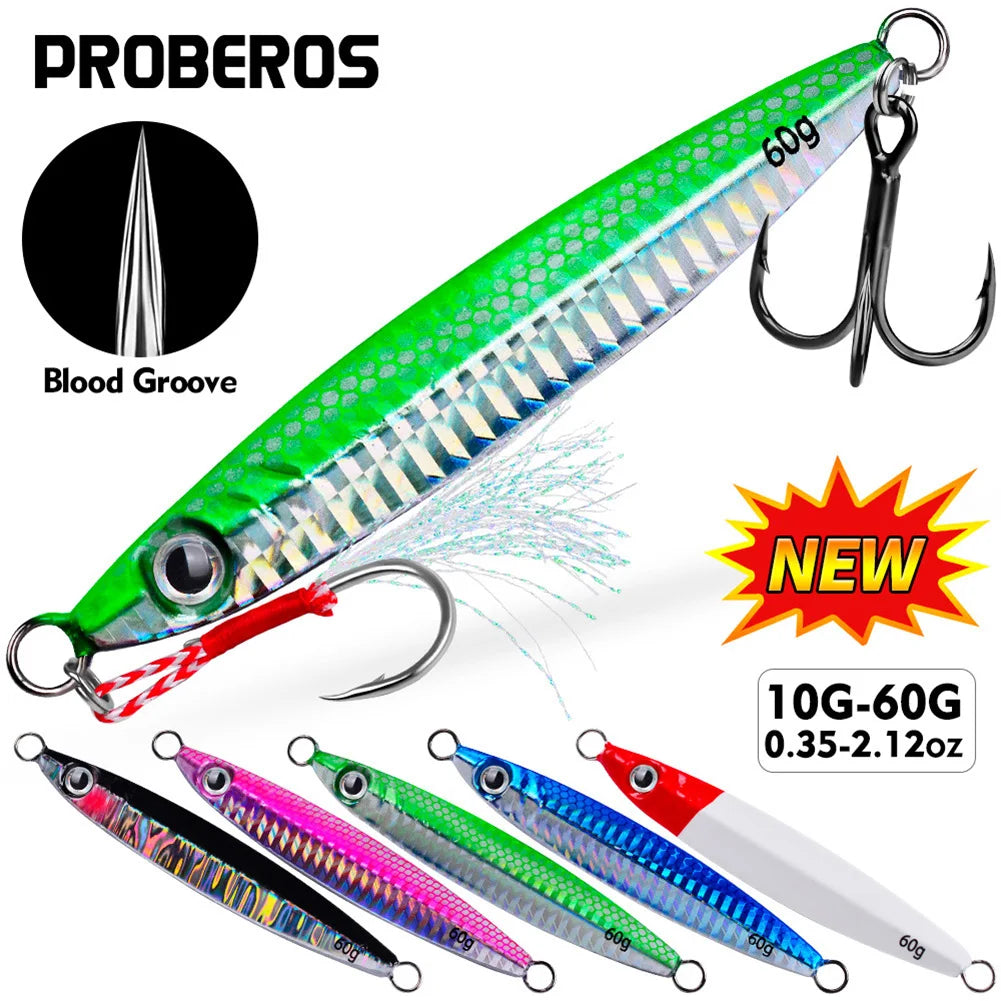 Metal Jig Fishing Lure Trolling Hardbait Fast Sinking Saltwater Bass