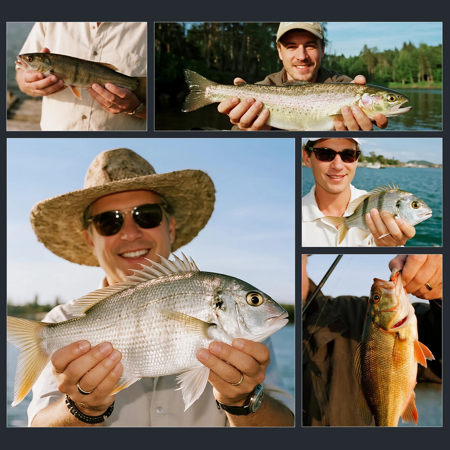 FishTrip Jig Heads 10Pcs Anti Snag Minnow Swing Hooks