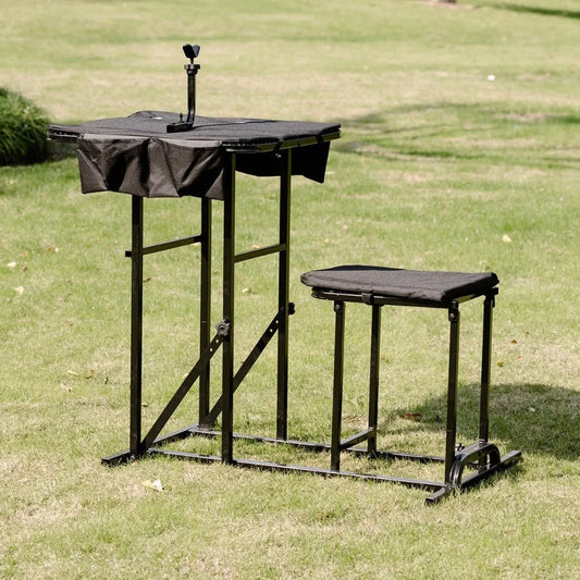 Folding Shooting Bench 300lbs Seat Height Adjustable Table Gun Rest Lightweight