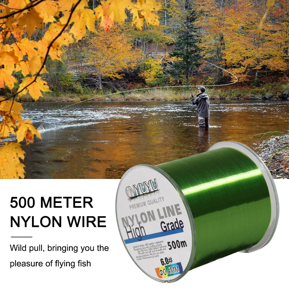 Braided Fishing Line 500M Abrasion Resistant 18 To 90Lb Nylon For Saltwater