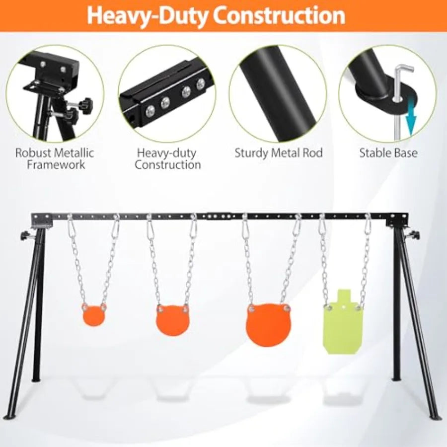 High-Concerned AR500 Steel Targets Stand Kit for Rifle Pistol Training