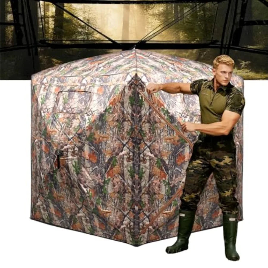 Ground Blind Pop Up Camouflage Tent 3 Person Foldable Shelter