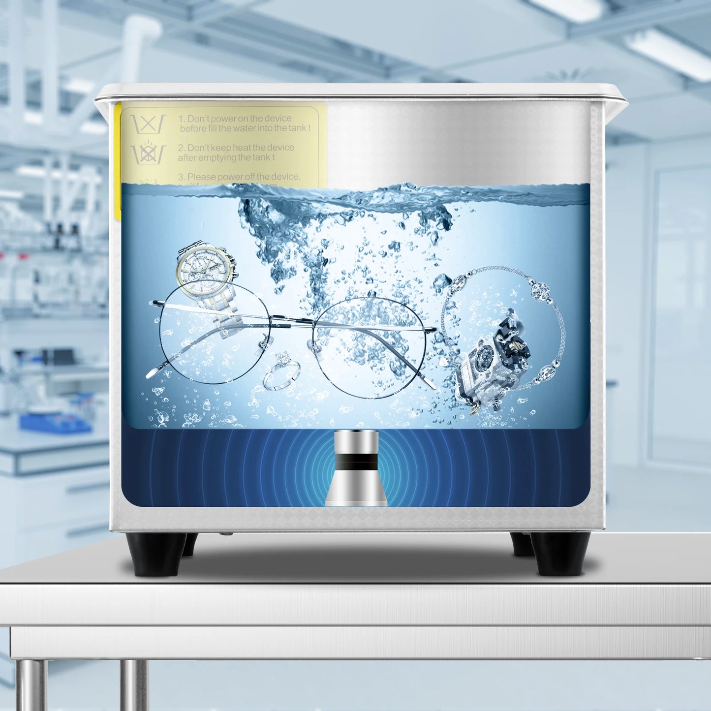 SucceBuy Ultrasonic Cleaner For Dishes And Jewelry Cleaning