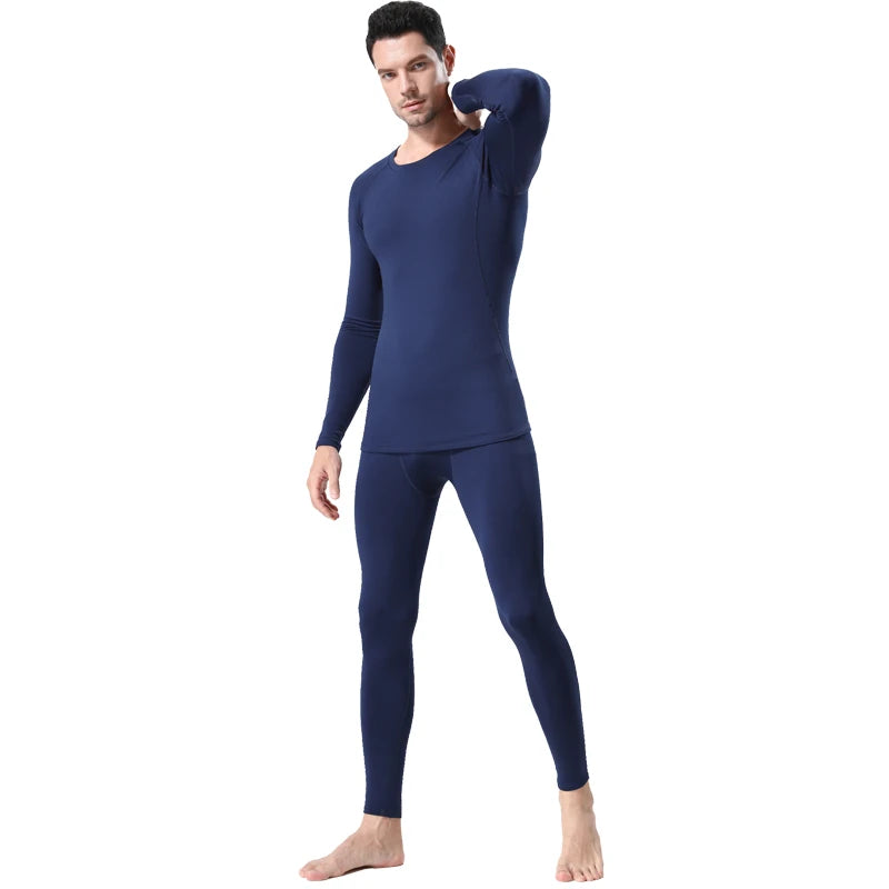 YOUONGWEARCN Men Thermal Underwear Fleece Leggings Warm Tights