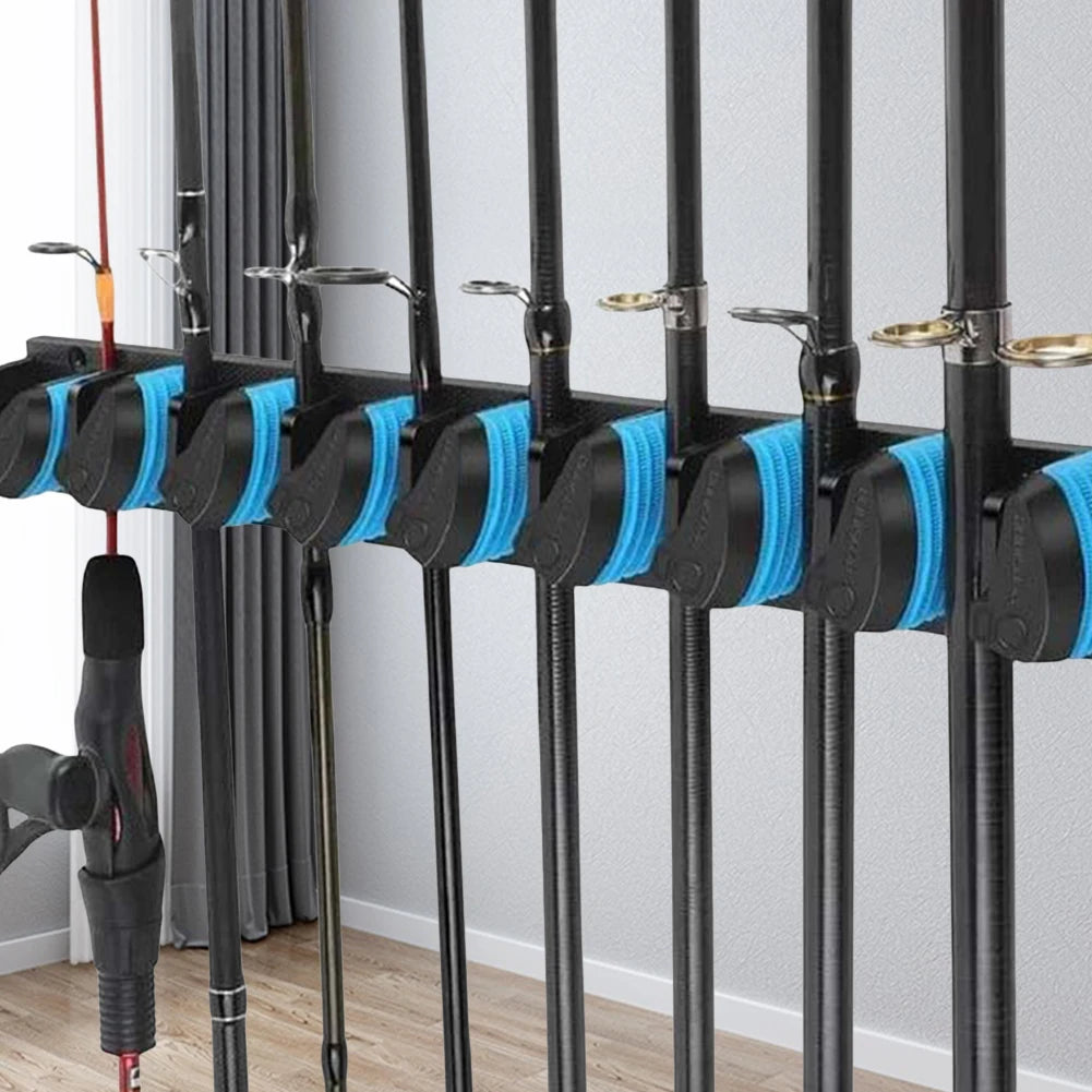 Hign-concerned Wall Mounted Fishing Rod Holder For 9 Rods