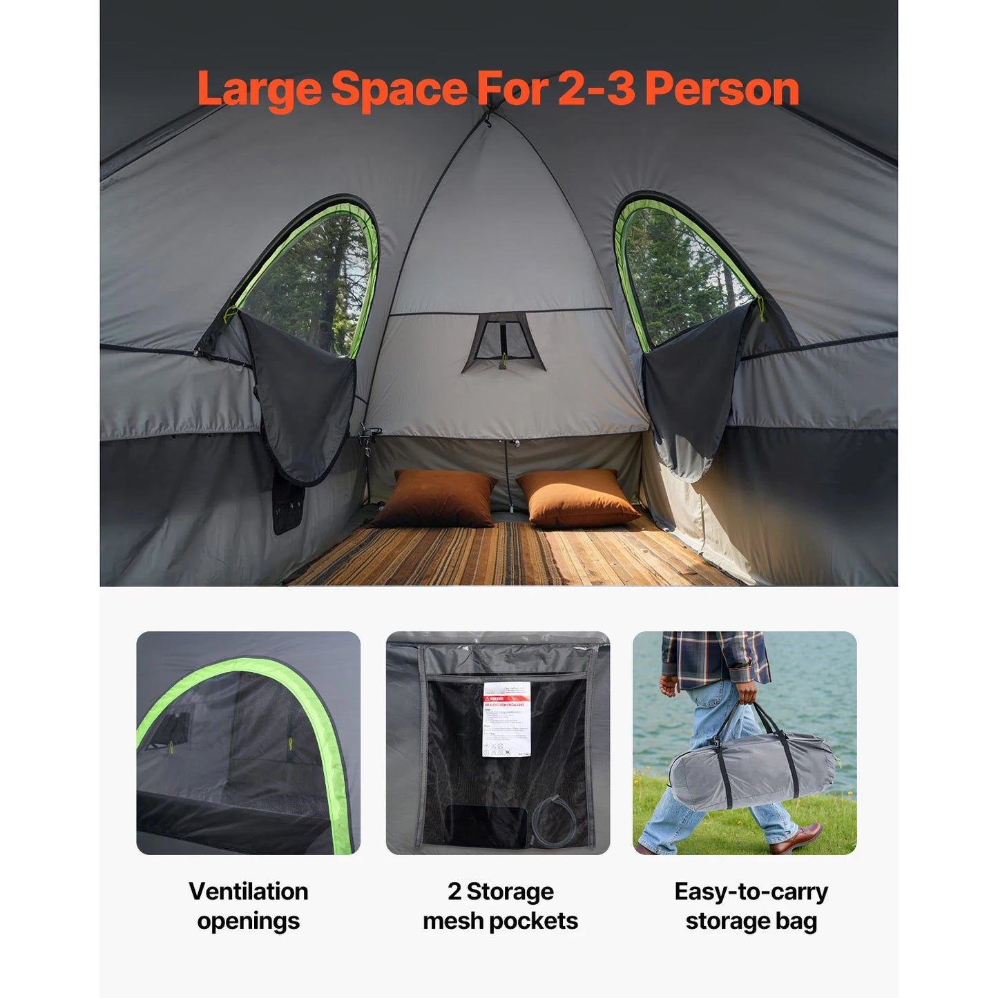SucceBuy Pickup Truck Tent Camping Waterproof PU2000