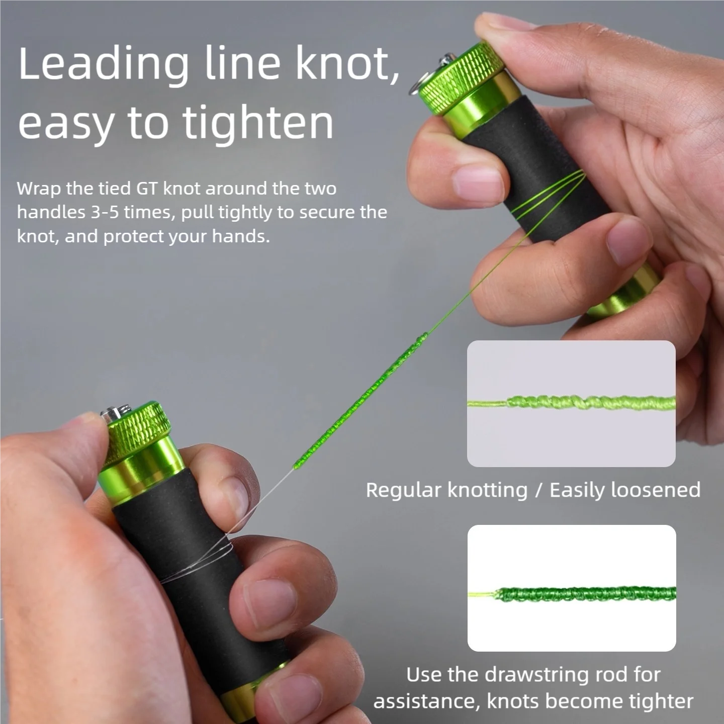LINNHUE Line Pull Rod Aluminum Alloy Fishing Tool Anti Slip
