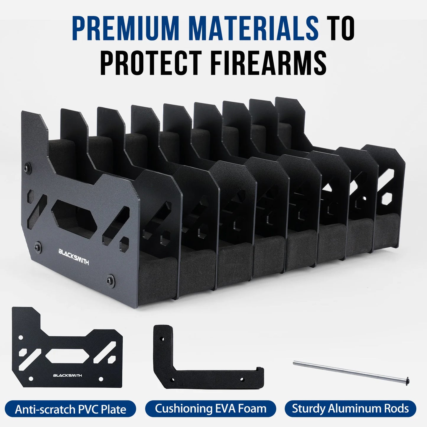 Pistol Holder Gun Rack By Black 4/5/6 Slots
