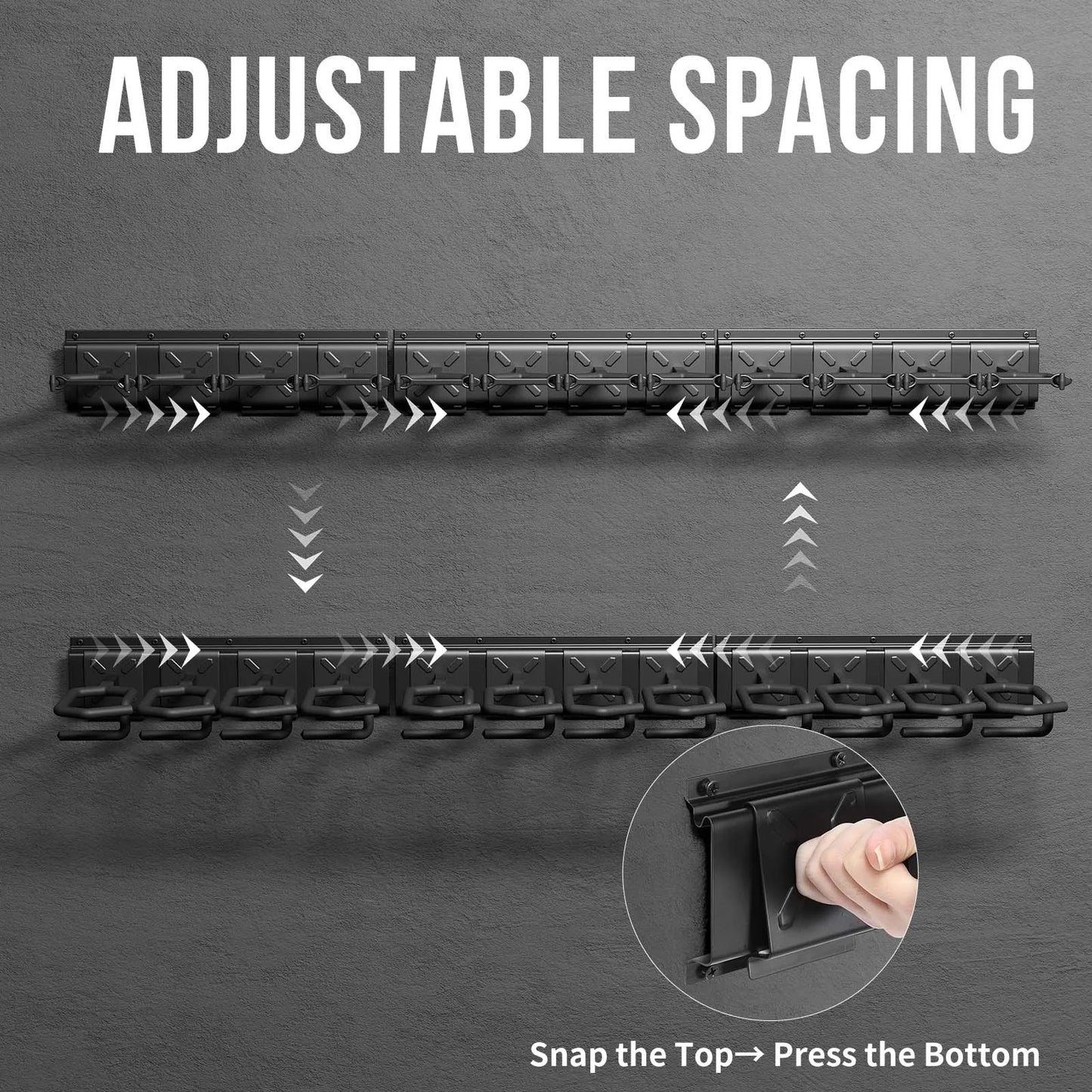3/4/6/8/12 Slots Long Gun Rack Wall Mounted Shotgun Rack  Adjustable Rifle Storage Holder Rifle Racks 220 Lbs Load Storager