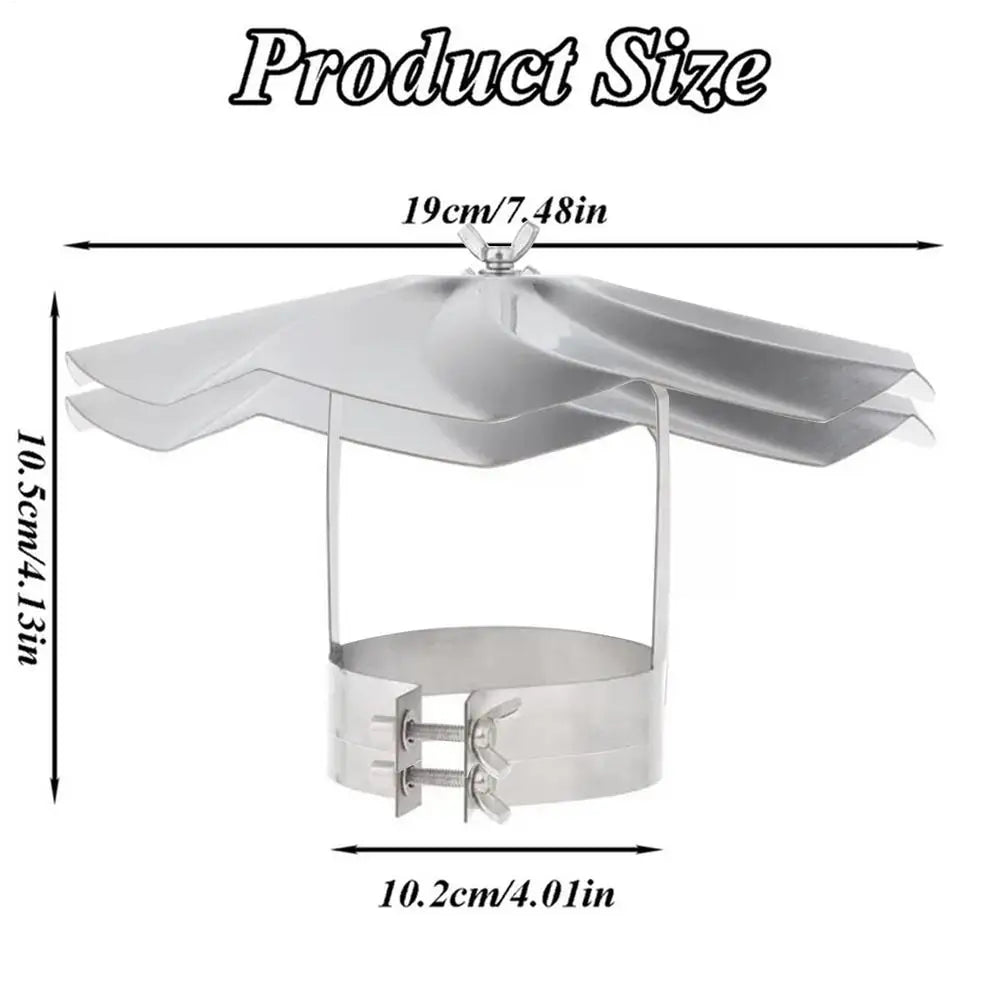 Stainless Steel Wood Stove Chimney Cap for Camping Outdoor Roof Vent