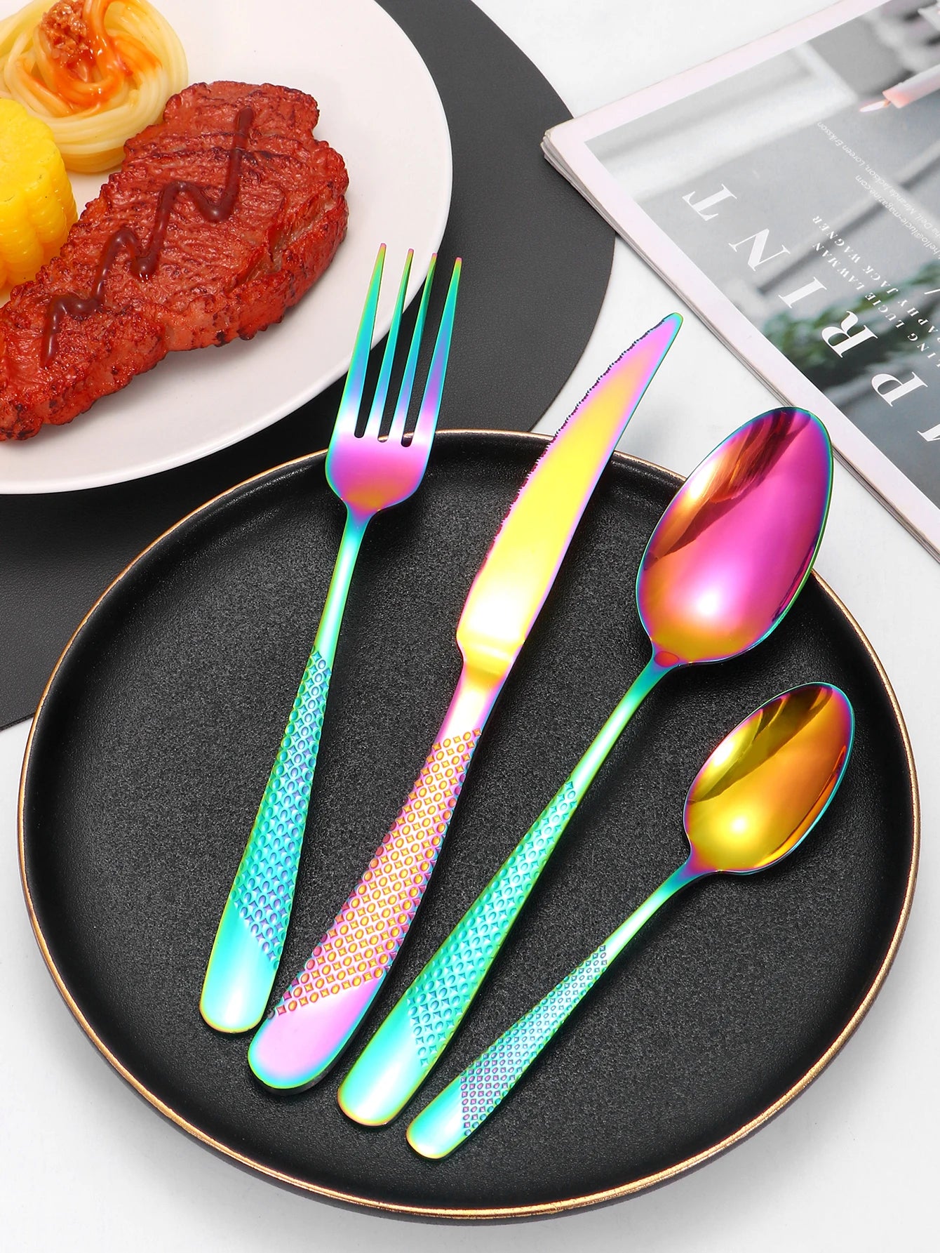 Choice Star Diamond 24pc Stainless Steel Flatware Set