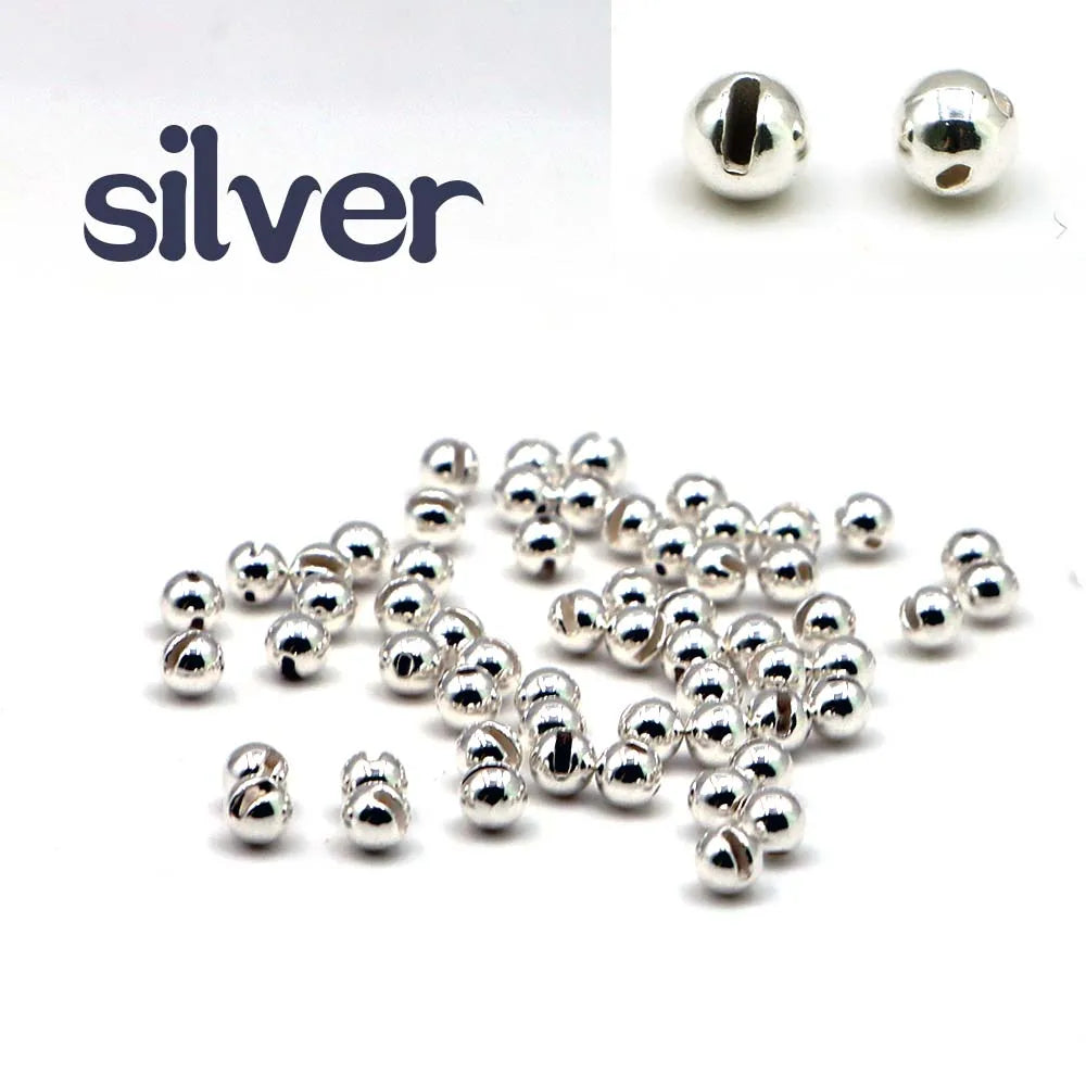 Tungsten Slotted Beads For Fly Fishing Tying 50Pcs