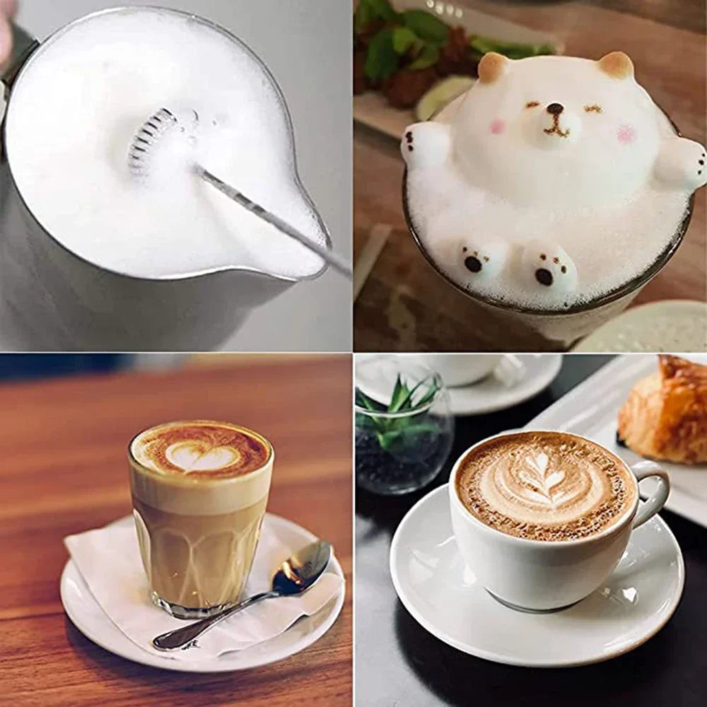 TINSOL  Electric Milk Frother Mini Handheld Wireless Powerful USB Rechargeable Convenience Coffee Milk Whipping Kitchen Whisks