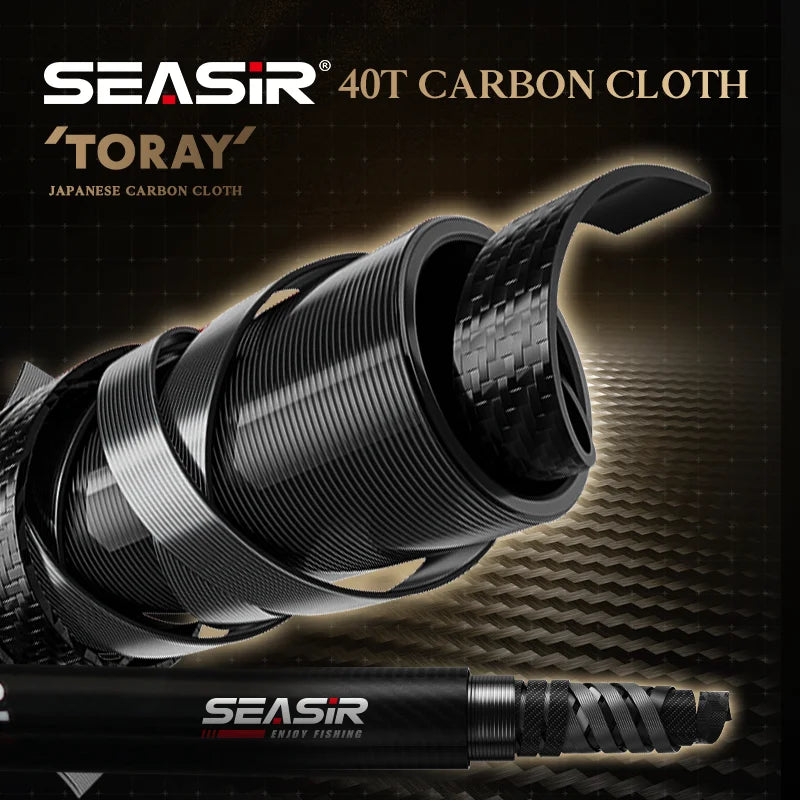 SeaSir Stream Spinning Baitcasting Rod Ultralight Carbon Handle
