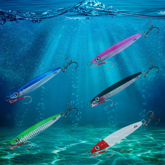 Metal Jig Fishing Lure Trolling Hardbait Fast Sinking Saltwater Bass