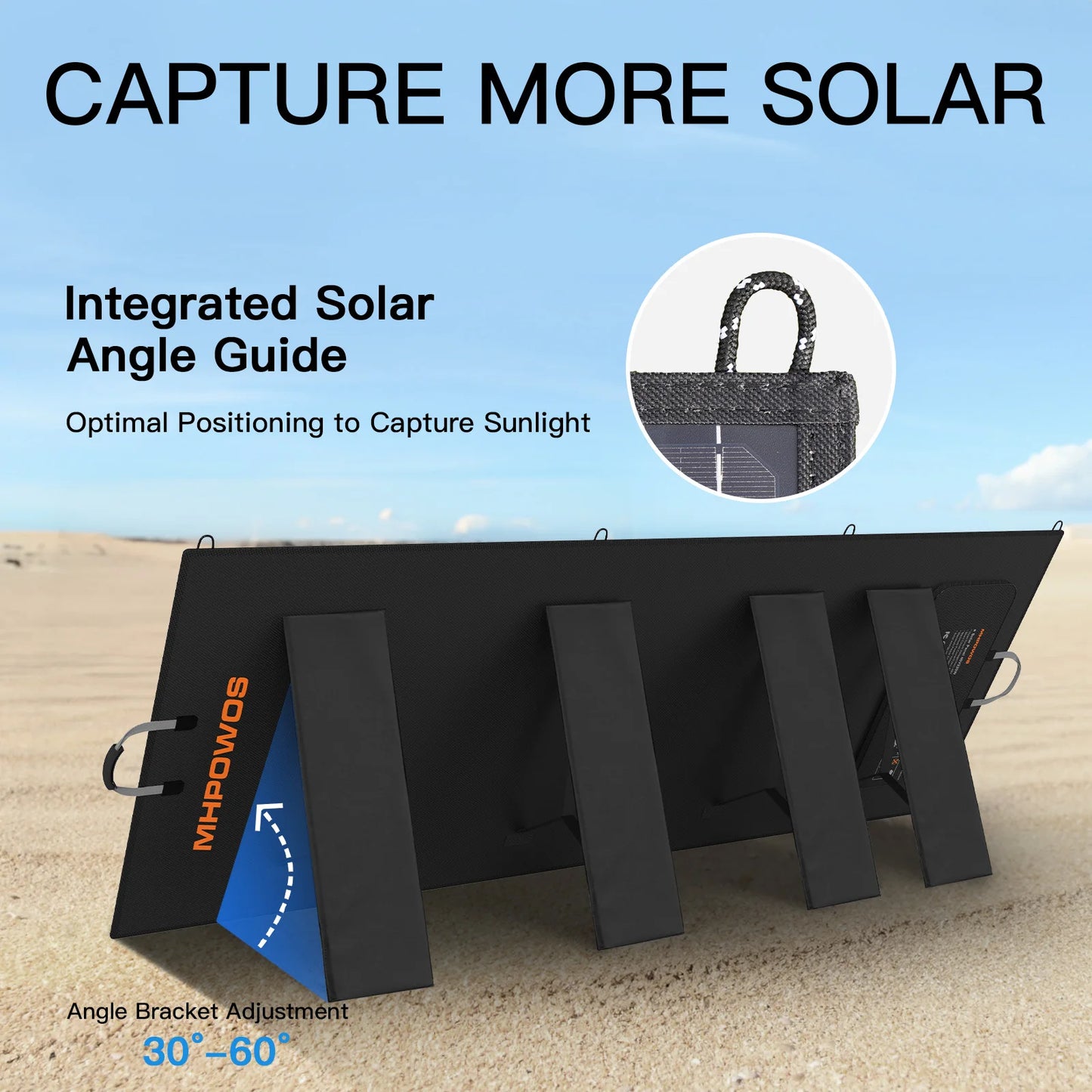 MHPOWOS 400W Foldable Solar Panel Power Backup for Outdoor RV Camping