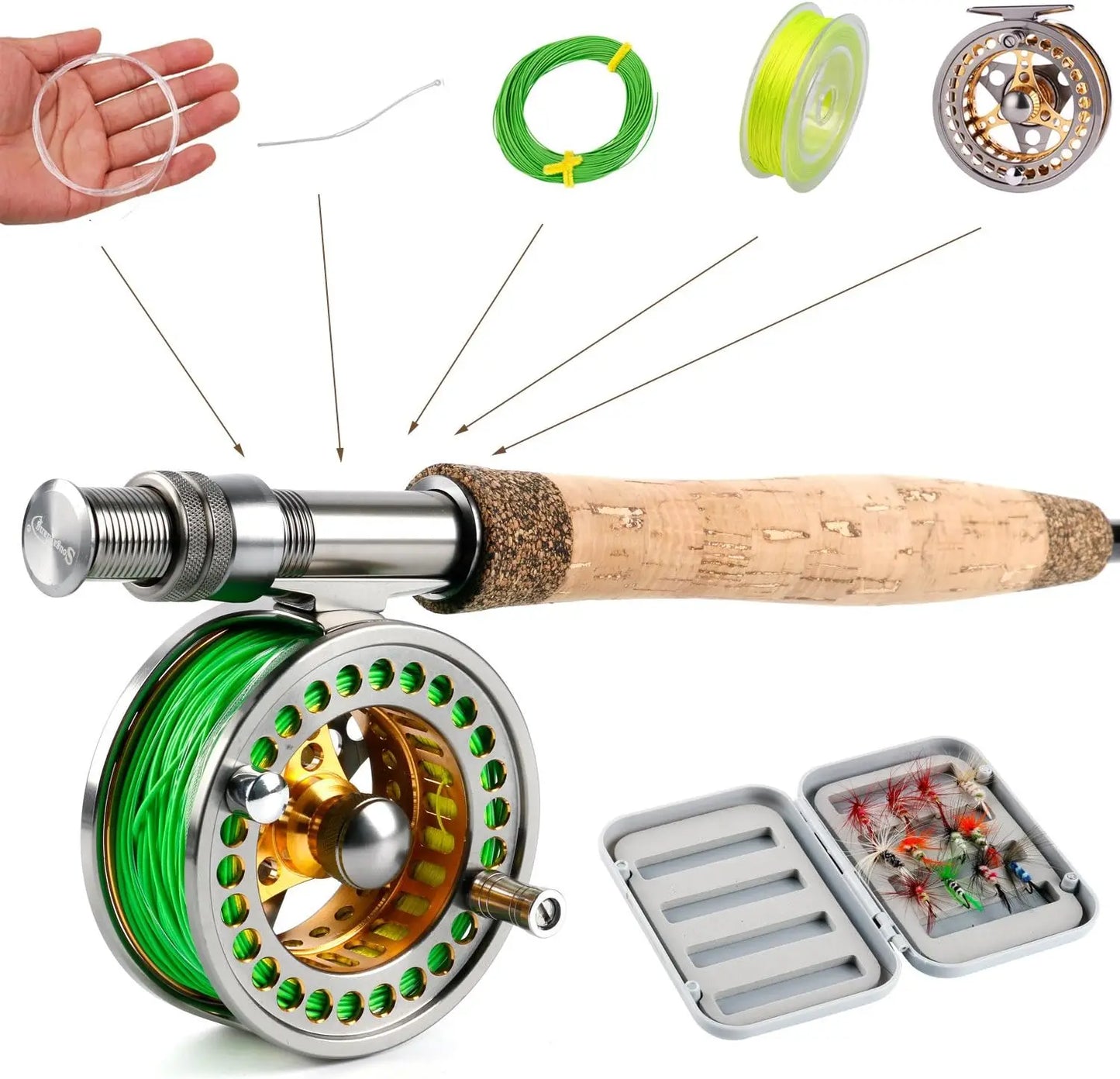 Lightweight Fly Fishing Rod and CNC Aluminum Alloy Reel