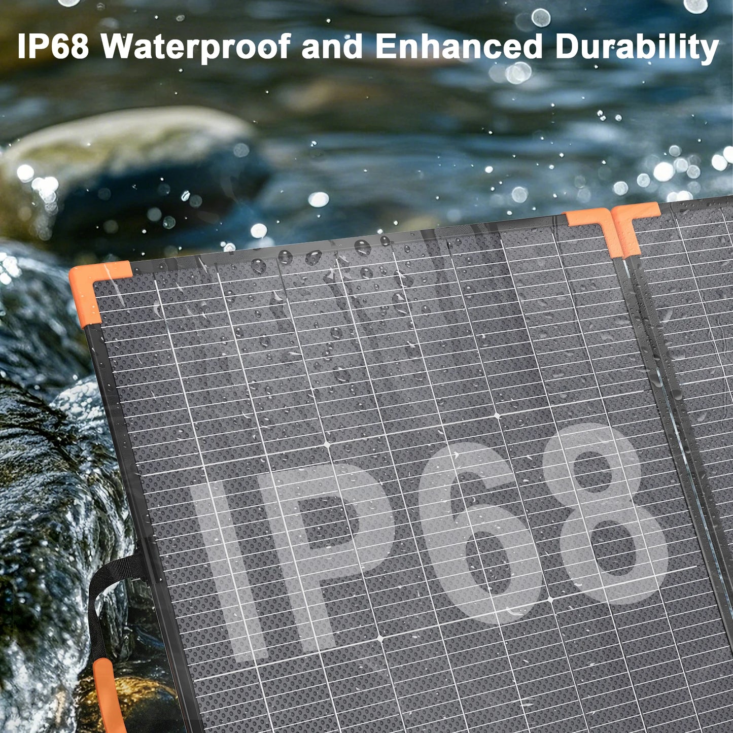 MHPOWOS 200W Foldable Bifacial Solar Panel Charger Camping RV