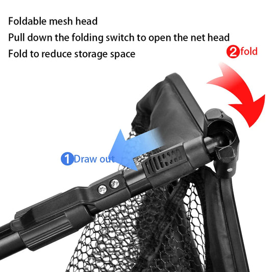 High-concerned Folding Floating Fishing Landing Net With EVA Handle