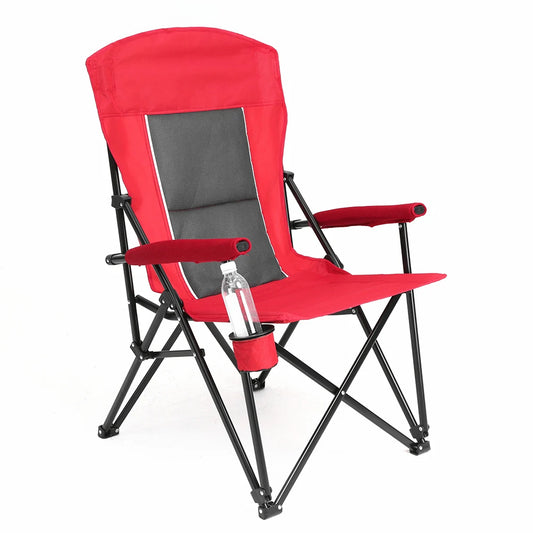 TWISTER.CKH Outdoor Folding Camp Chair With Armrests And Cup Holder