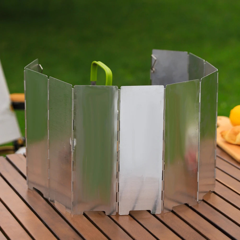 Aluminum Foldable Wind Shield For Gas Stove Outdoor Use
