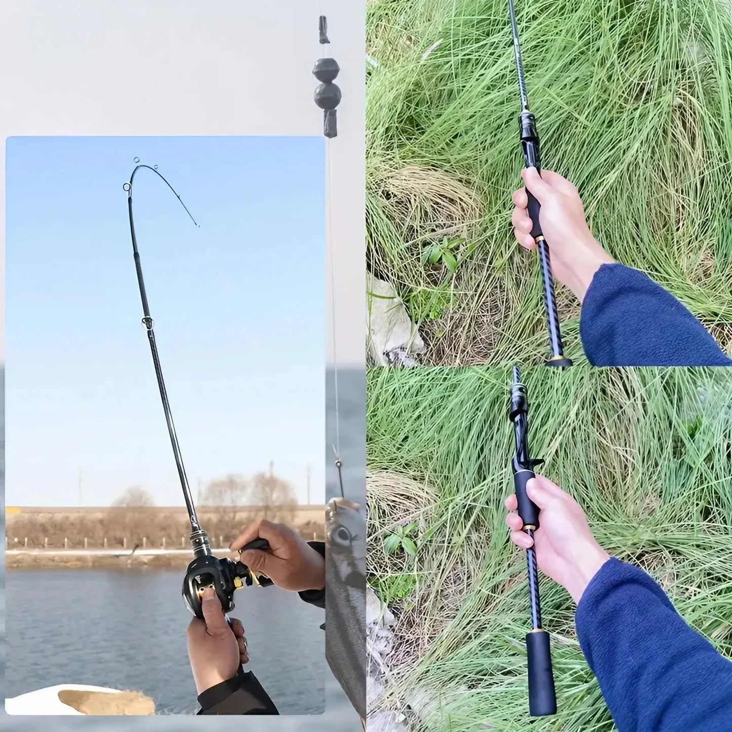 Carbon Fiber Fishing Rod High Sensitivity Straight Handle Fly Fishing