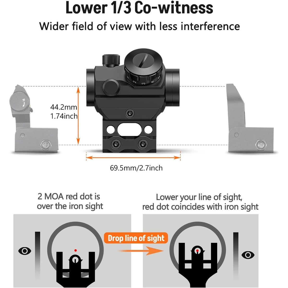Nabila Red Dot Sight Reflex Fogproof Waterproof Shockproof